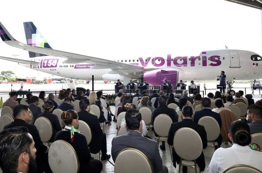Jalisco fortalece su conectividad aérea con nuevas rutas de Volaris y el avión número 150