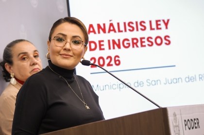 Claudia Díaz exhibe inconsistencias en la Ley de Ingresos 2026 de San Juan del Río