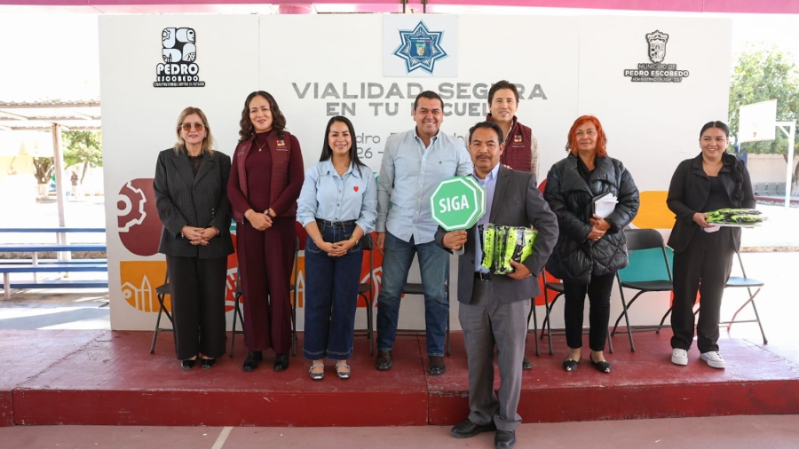 Pedro Escobedo fortalece la seguridad escolar con el programa “Vialidad segura en tu escuela”