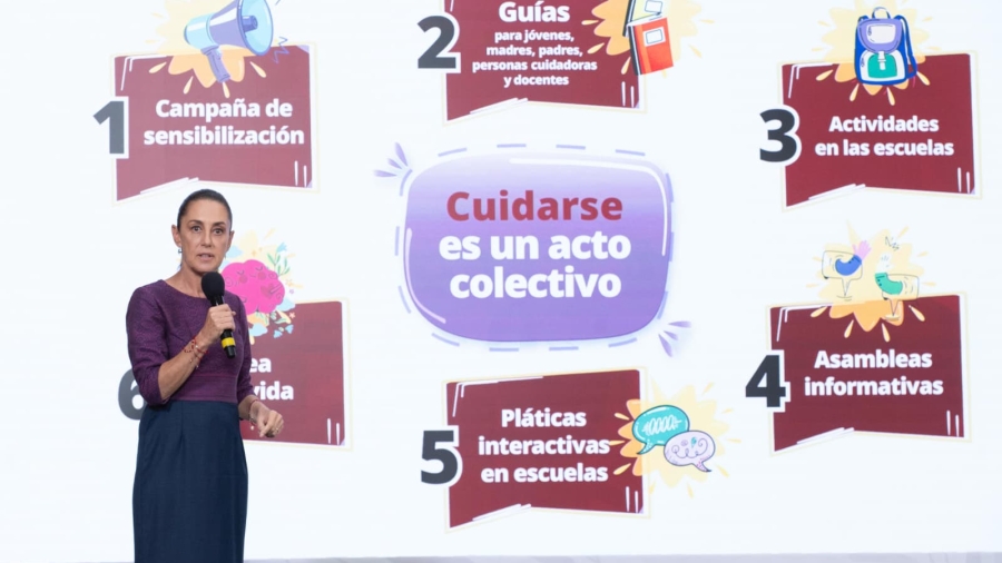 «Cuidarnos es un acto colectivo»: Sheinbaum lanza la estrategia «El ABC de las emociones» para la salud mental de los jóvenes