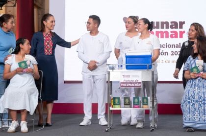 La salud como derecho: Sheinbaum extiende campaña nacional de vacunación hasta mayo e incluye dosis inédita contra VSR