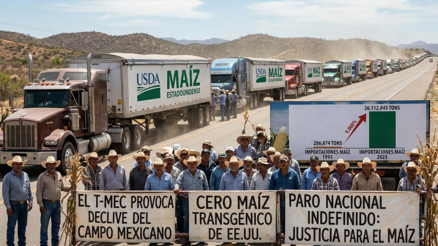 Crisis en el campo: T-MEC detona dependencia histórica; importaciones de maíz crecen 9,000%