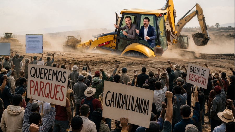 Tequisquiapenses bautizan como «Gandallilandia» colonia que impone Héctor Magaña
