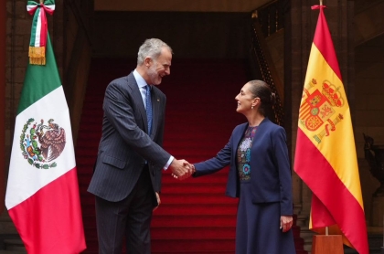 Sheinbaum recibe al rey Felipe VI en Palacio Nacional y abre nueva etapa diplomática entre México y España