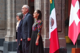 Sheinbaum y Guy Parmelin acuerdan iniciar conversaciones para fortalecer el comercio entre México y Suiza