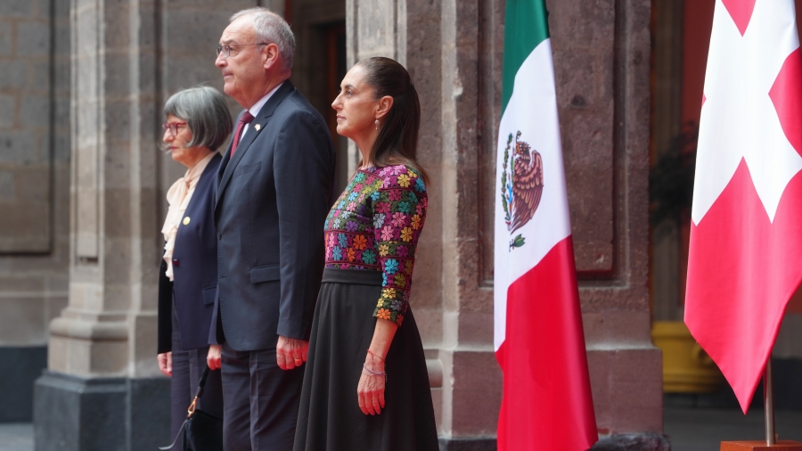 Sheinbaum y Guy Parmelin acuerdan iniciar conversaciones para fortalecer el comercio entre México y Suiza