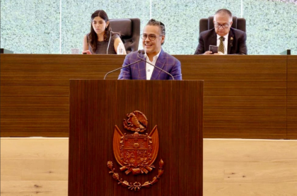 El diputado local Enrique Correa Sada fijando su posicionamiento a favor para que que su iniciativa de Celebrar el día del Bienestar del Perro