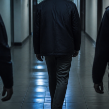 Cerimedo custodiado por personal judicial boliviano