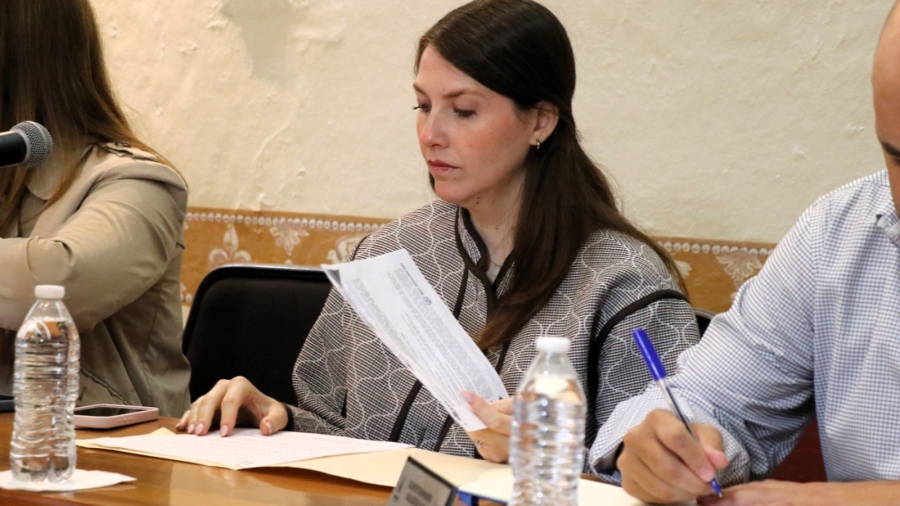 Regidora Higuera revia documentación relacionada con temas de salud mental